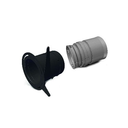 Plénum droit 1xDN90 pour bouche DN80