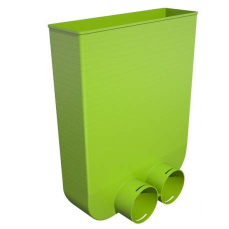 Plénum coudé plat pour grille -Brink