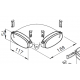 Coude 90° horizontal pour conduit plat