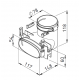 Coude 90° vertical pour conduit rond/plat